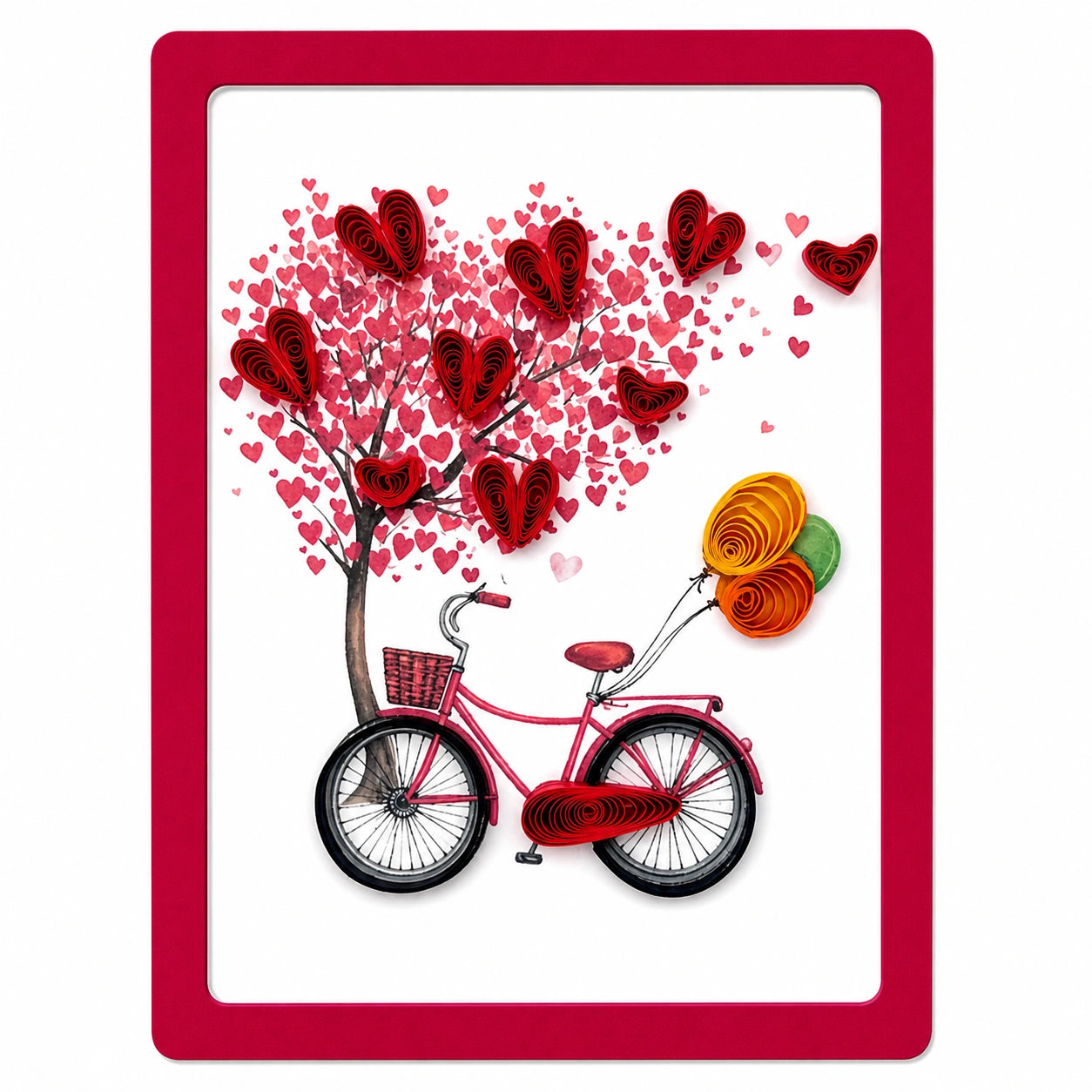 Handgefertigter Magnet „Fahrrad" von Papierfiligran