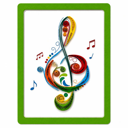 Handgefertigter Magnet „Violinschlüssel" von Papierfiligran