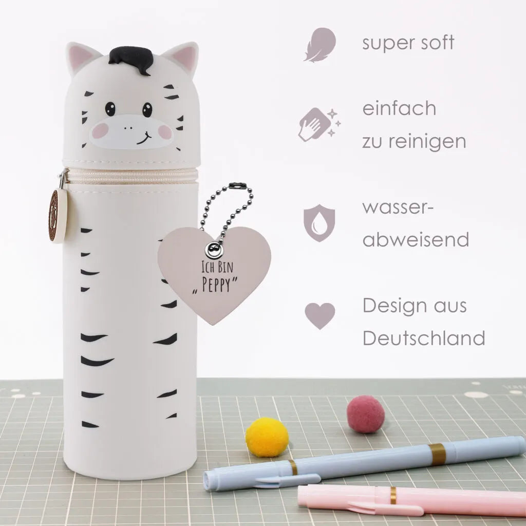 Federmäppchen aus Silikon „Zebra Peppy“