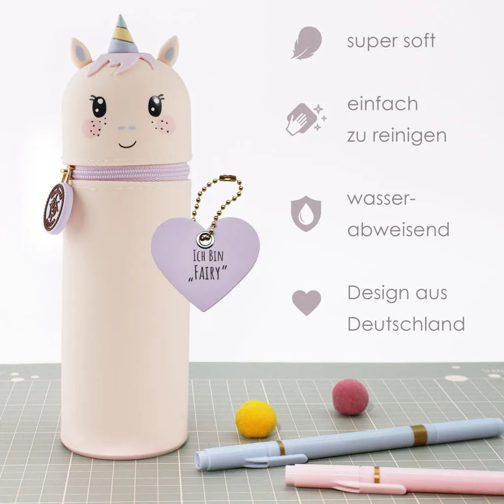 Federmäppchen aus Silikon „Einhorn Fairy“