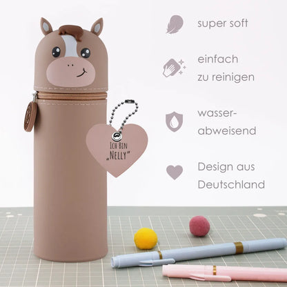 Federmäppchen aus Silikon „Pferd Nelly“