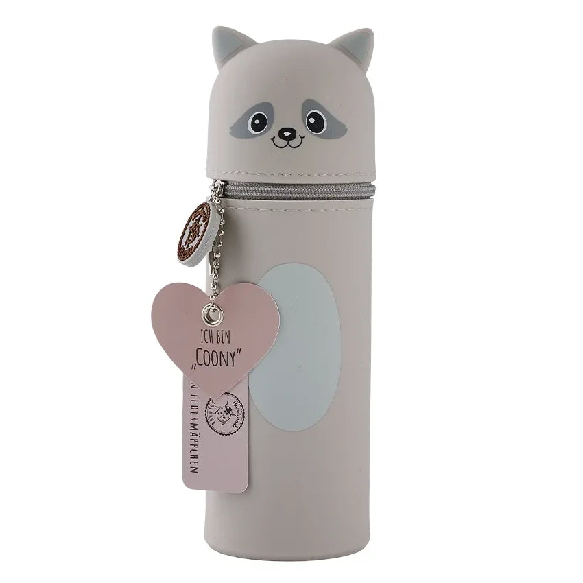 Federmäppchen aus Silikon „Waschbär Coony“