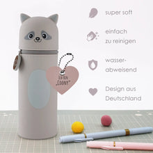 Federmäppchen aus Silikon „Waschbär Coony“