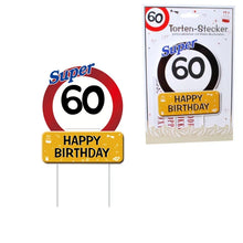 Torten-Deko zum 60. Geburtstag "Verkehrsschild"