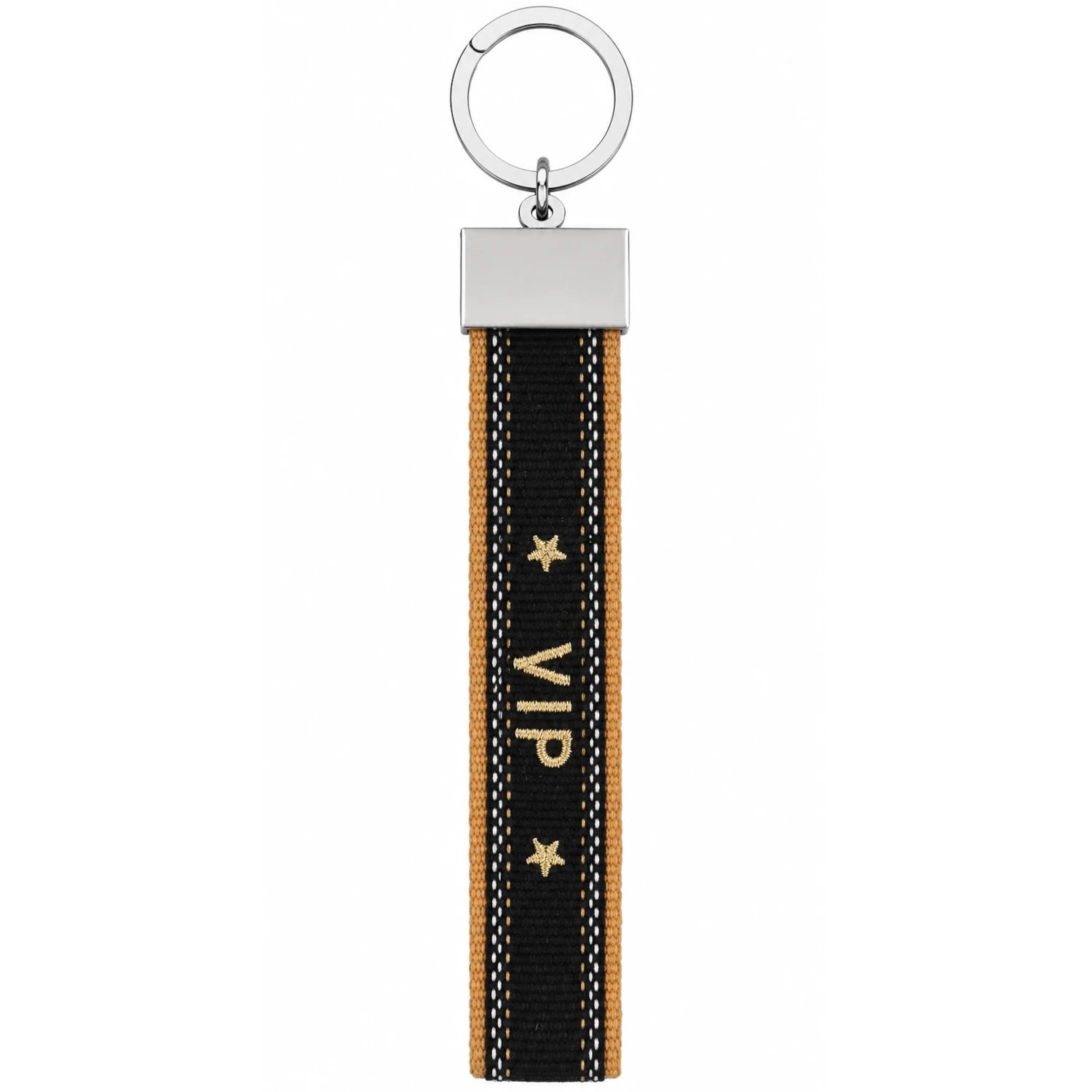 Canvas-Schlüsselanhänger „VIP" mit Sternmotiven