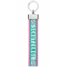 Canvas-Schlüsselanhänger "Schutzengel" mit Glitzersteinchen