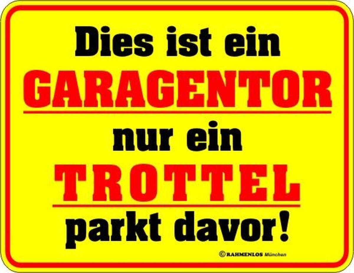 RAHMENLOS® Blechschild „Garagentor“
