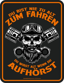 RAHMENLOS® Blechschild "Biker"