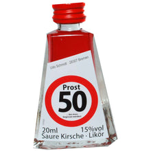 Kleiner Likör zum 50. Geburtstag "Saure Kirsche"