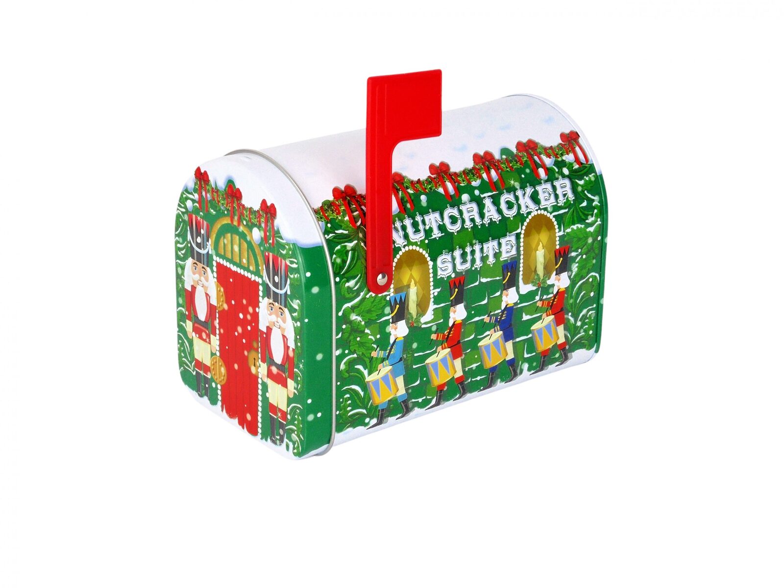 Blech-Keksdose "Briefkasten" im Weihnachts-Design