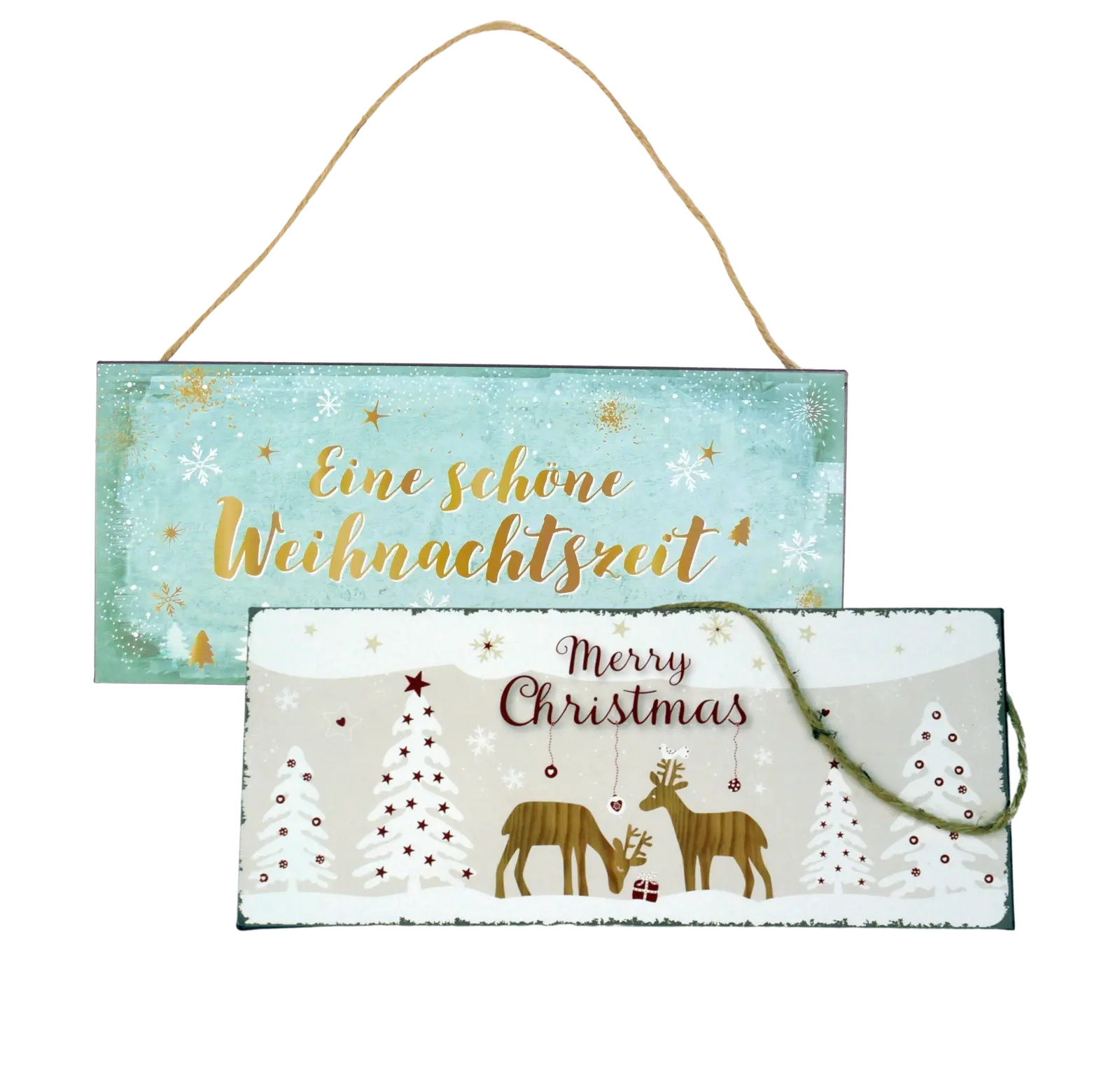 Blech-Schild – Eine schöne Weihnachtszeit / Merry Christmas
