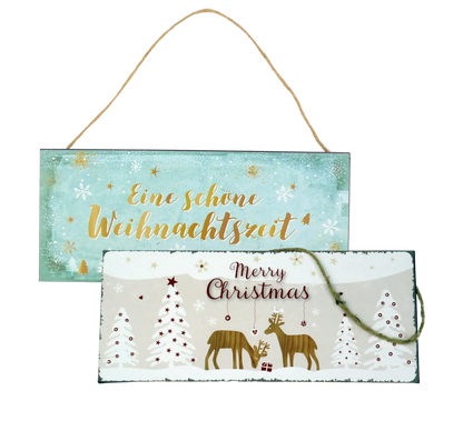 Blech-Schild – Eine schöne Weihnachtszeit / Merry Christmas