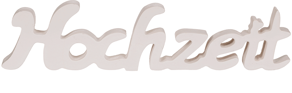 Holzschriftzug: Hochzeit