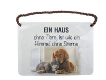 Kulthänger - Blechschild "Haus ohne Tiere"