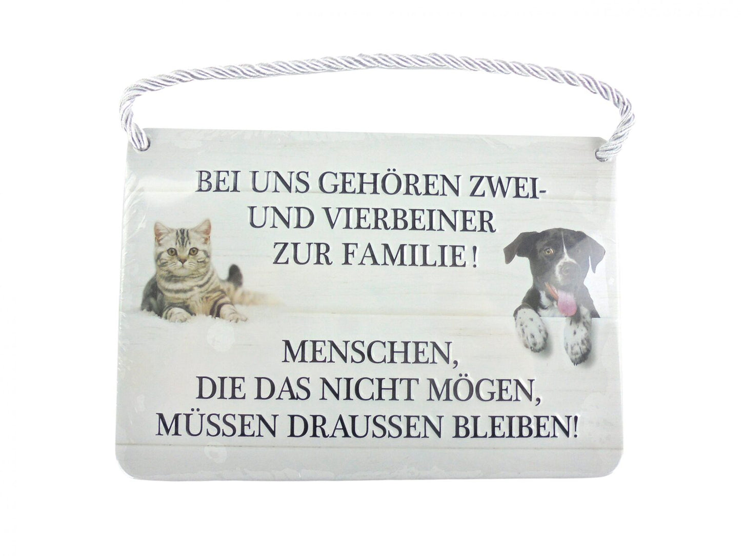 Kulthänger - Blechschild "Zwei und Vierbeiner"