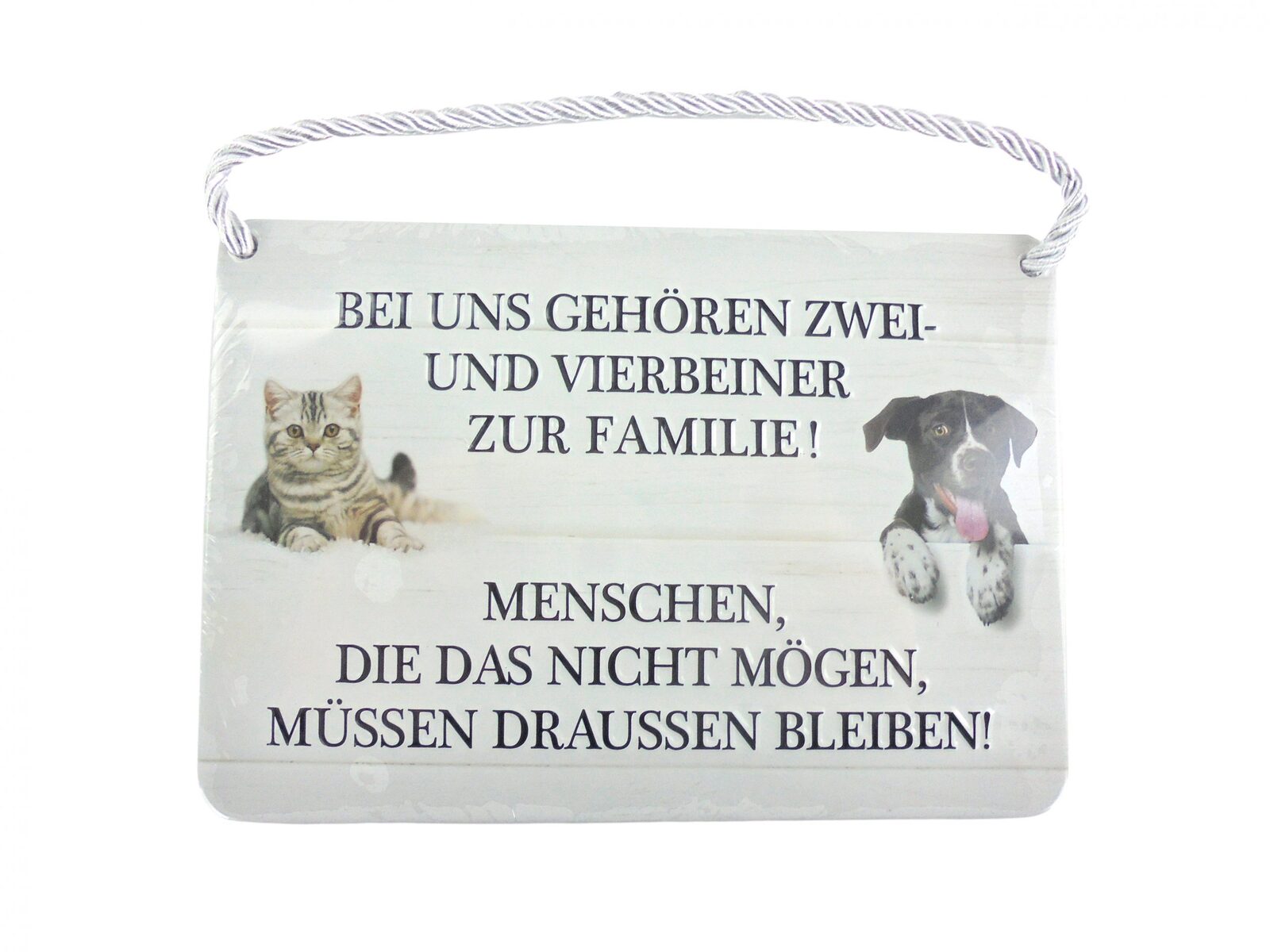 Kulthänger - Blechschild "Zwei und Vierbeiner"