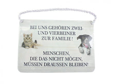 Kulthänger - Blechschild "Zwei und Vierbeiner"