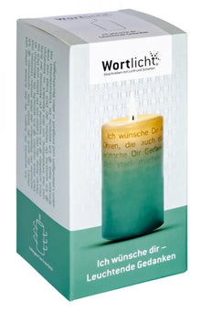 Wortlichtkerze - Ich wünsche dir - leuchtende Gedanken