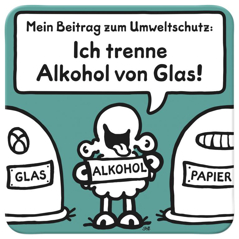 Sheepworld Untersetzer “Mein Beitrag zum Umweltschutz”