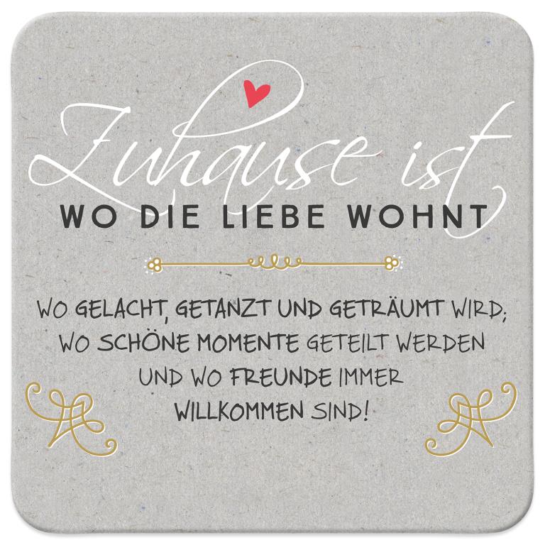 Sheepworld Untersetzer "Zuhause ist..."