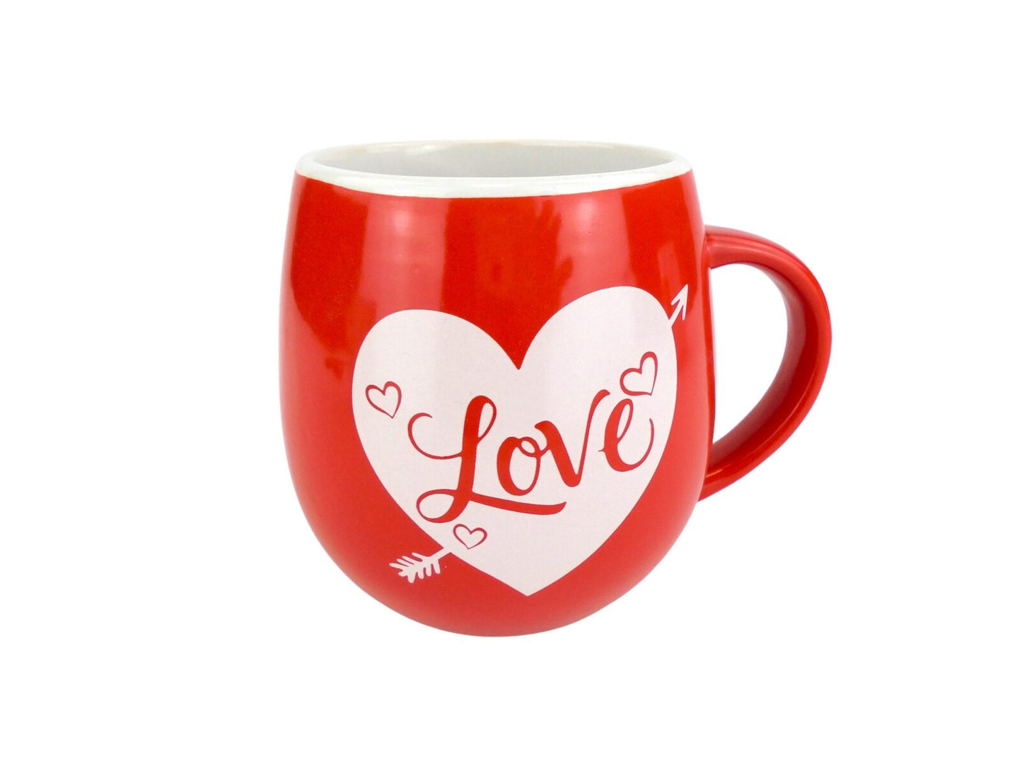 Becher "Love" mit Herzen-Motiven