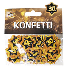 Konfetti zum 30. Geburtstag in schwarz/gold