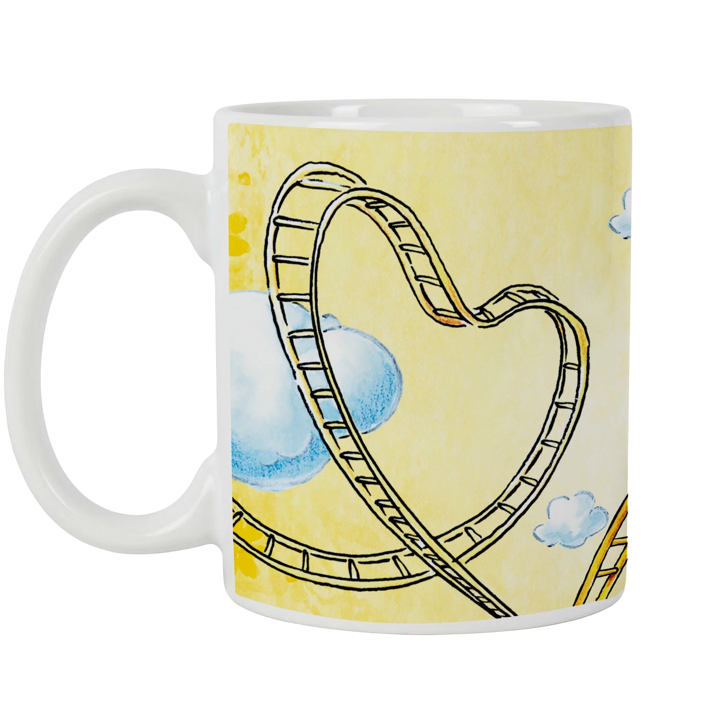 Diddl Tasse - Diddl & Diddlina in Achterbahn