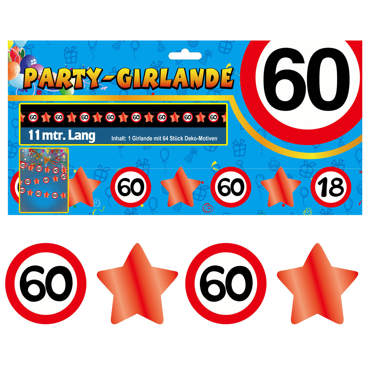 Party-Girlande zum 60. Geburtstag