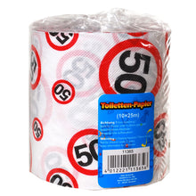 Toilettenpapier zum 50. Geburtstag “Verkehrsschild”