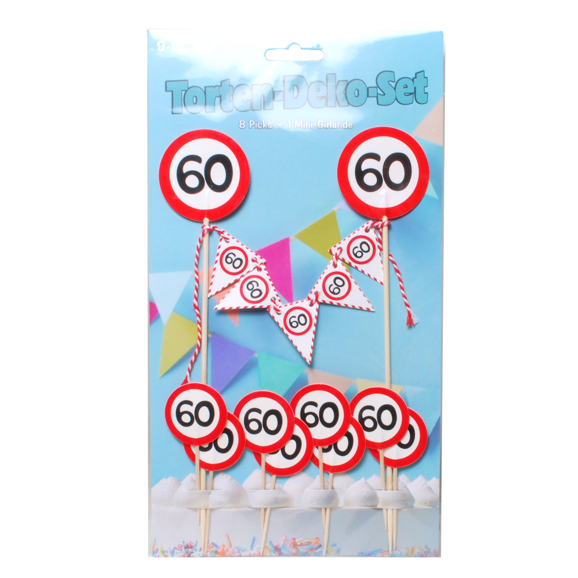 Torten-Deko-Set "60", 9-tlg.