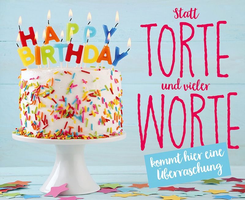 Geschenkbox mit Musik "Statt Torte und vieler Worte"