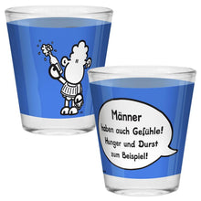 Sheepworld Schnapsglas "Männer haben auch Gefühle! Hunger und Durst zum Beispiel!"