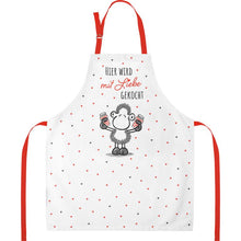 Kochschürze von Sheepworld "Hier wird mit Liebe gekocht"