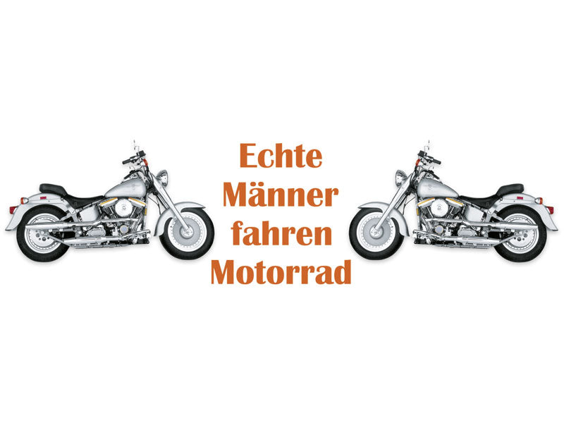 Emaillebecher "Echte Männer fahren Motorrad"