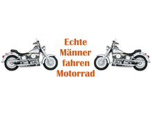 Emaillebecher "Echte Männer fahren Motorrad"