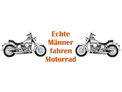Emaillebecher "Echte Männer fahren Motorrad"