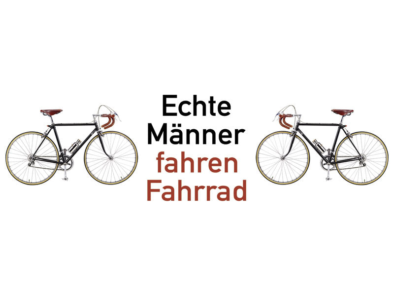 Emaillebecher "Echte Männer fahren Fahrrad"
