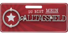 Schlüsselanhänger mit Schriftzug - Alltagsheld auf Headerkarte