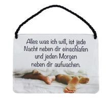 Kulthänger - Blechschild "Einschlafen"