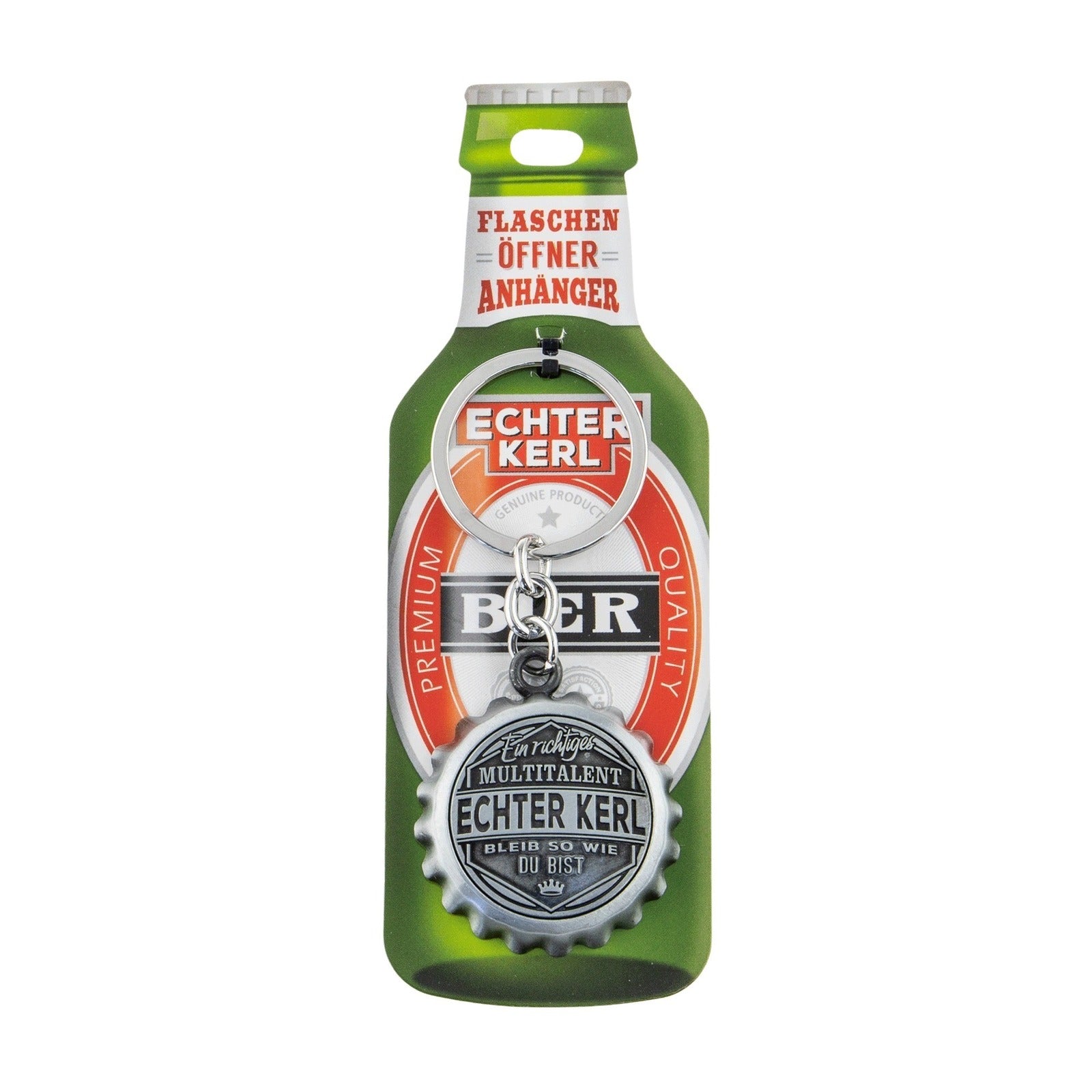 Schlüsselanhänger mit Flaschenöffner - Echter Kerl