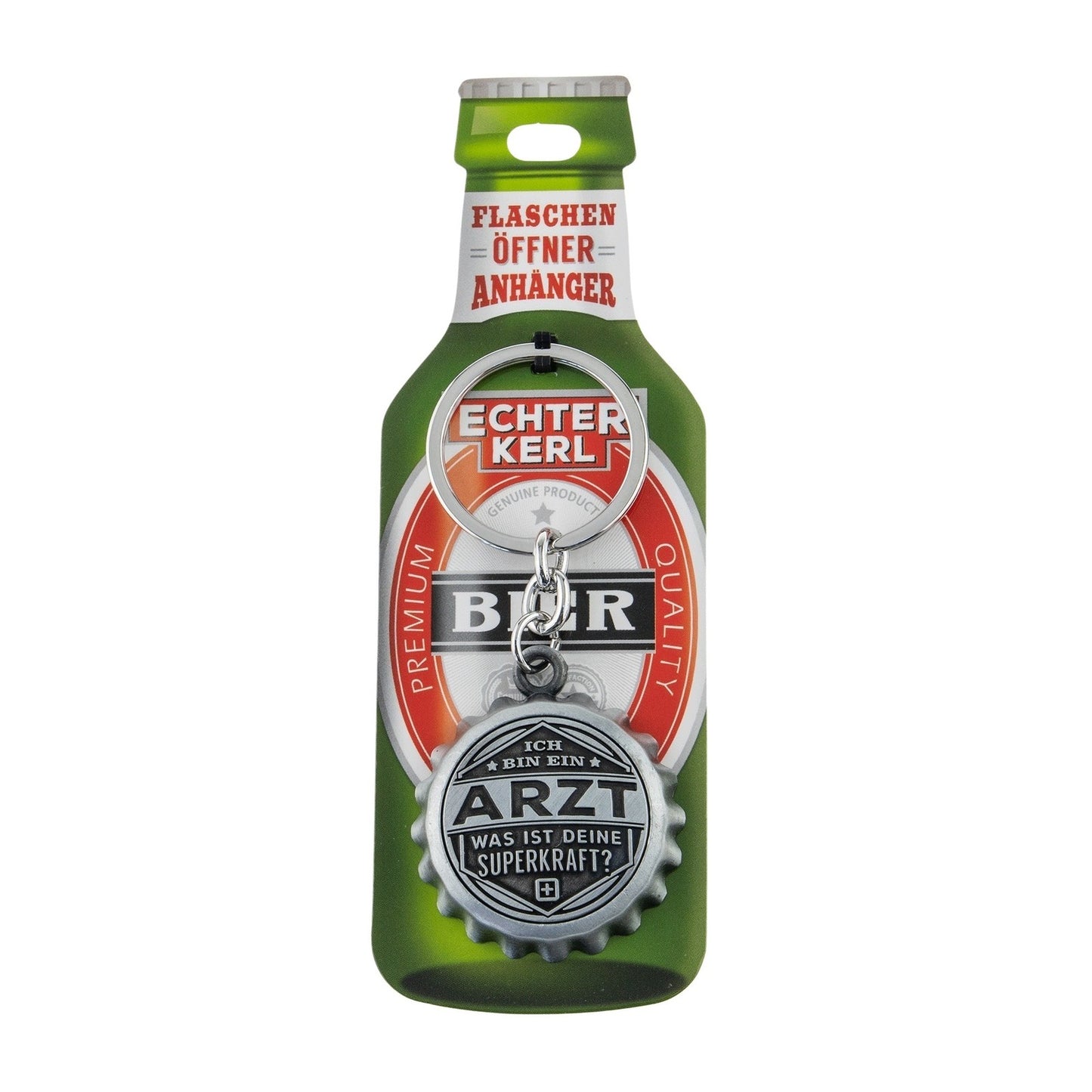 Schlüsselanhänger mit Flaschenöffner - Arzt