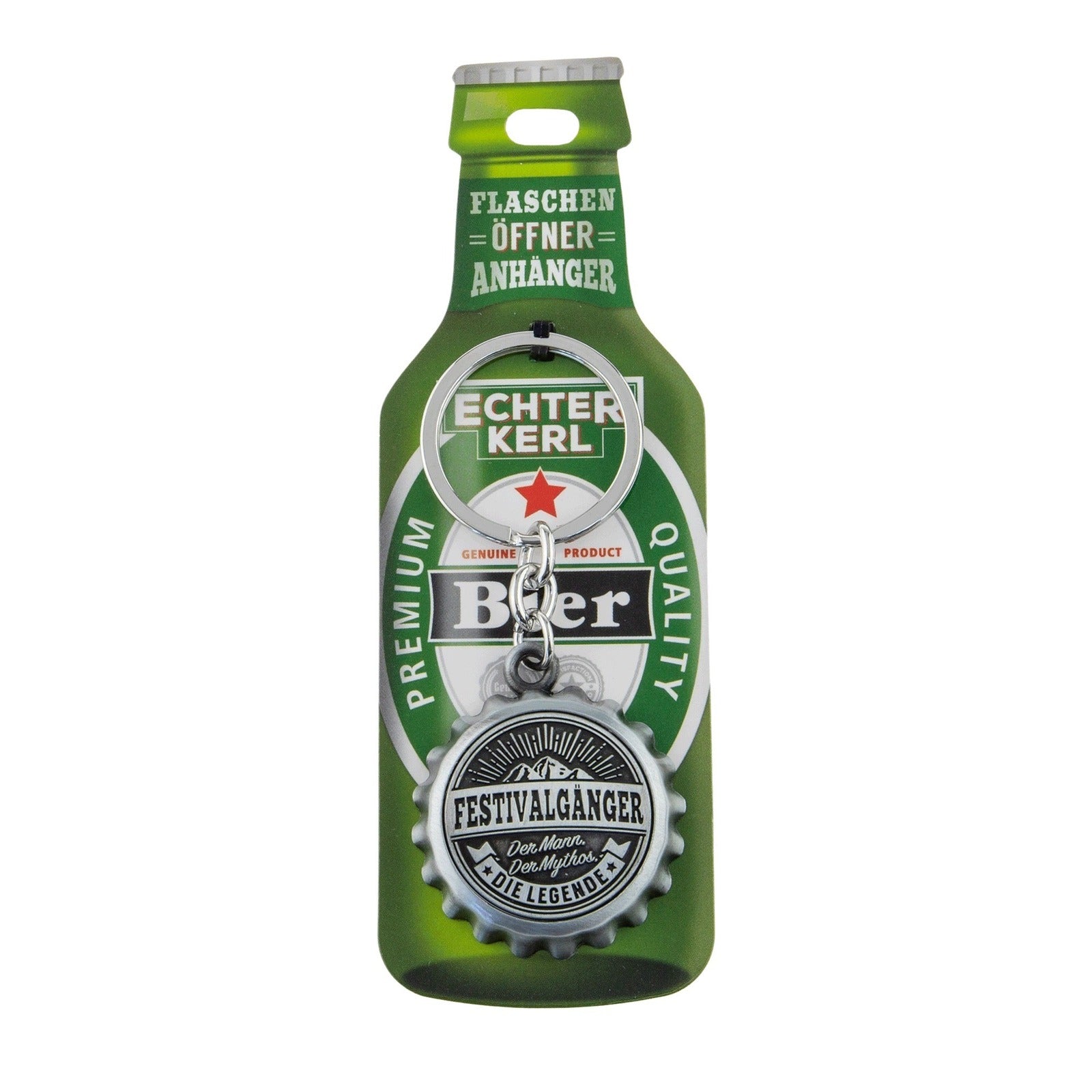Schlüsselanhänger mit Flaschenöffner - Festivalgänger