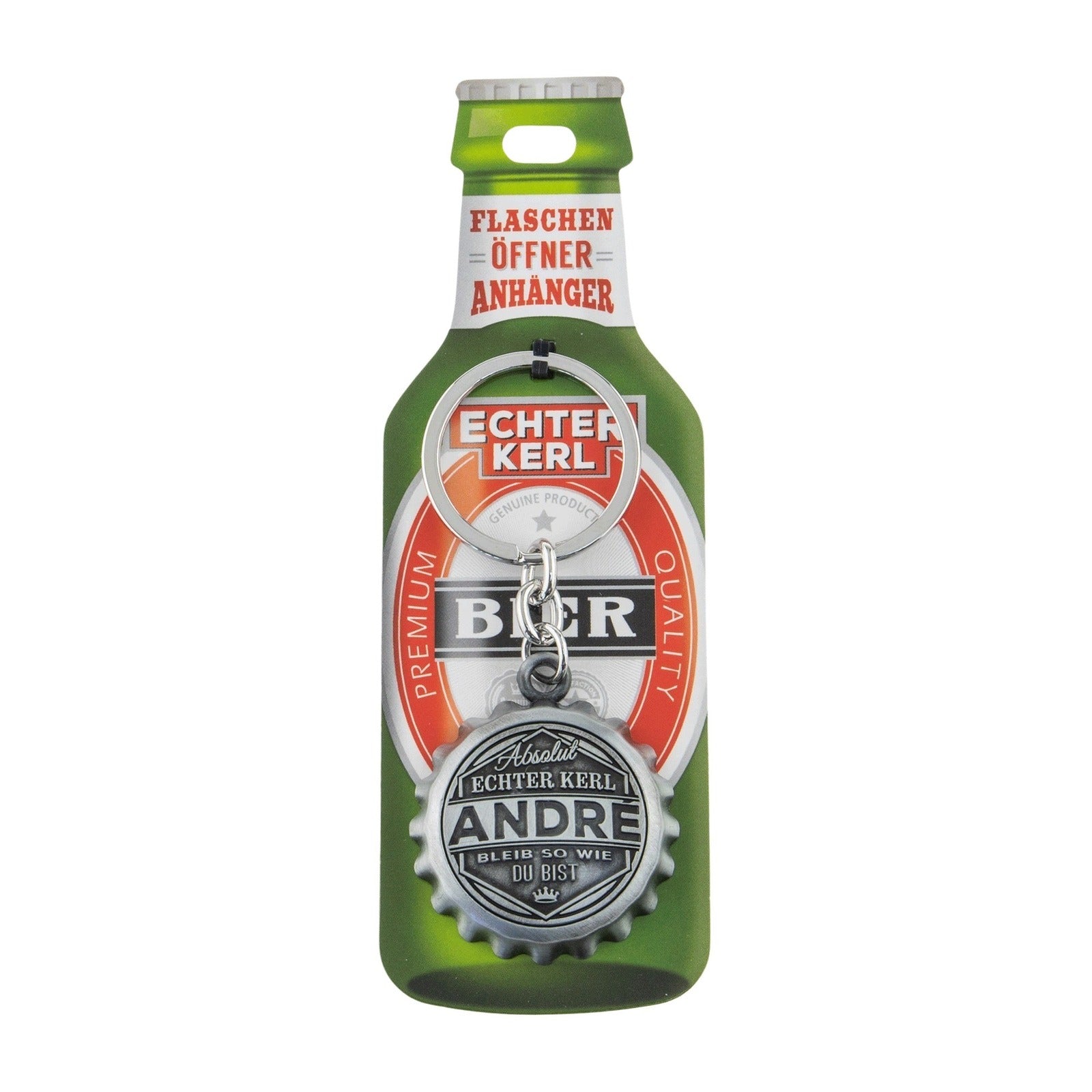 Schlüsselanhänger mit Flaschenöffner - André