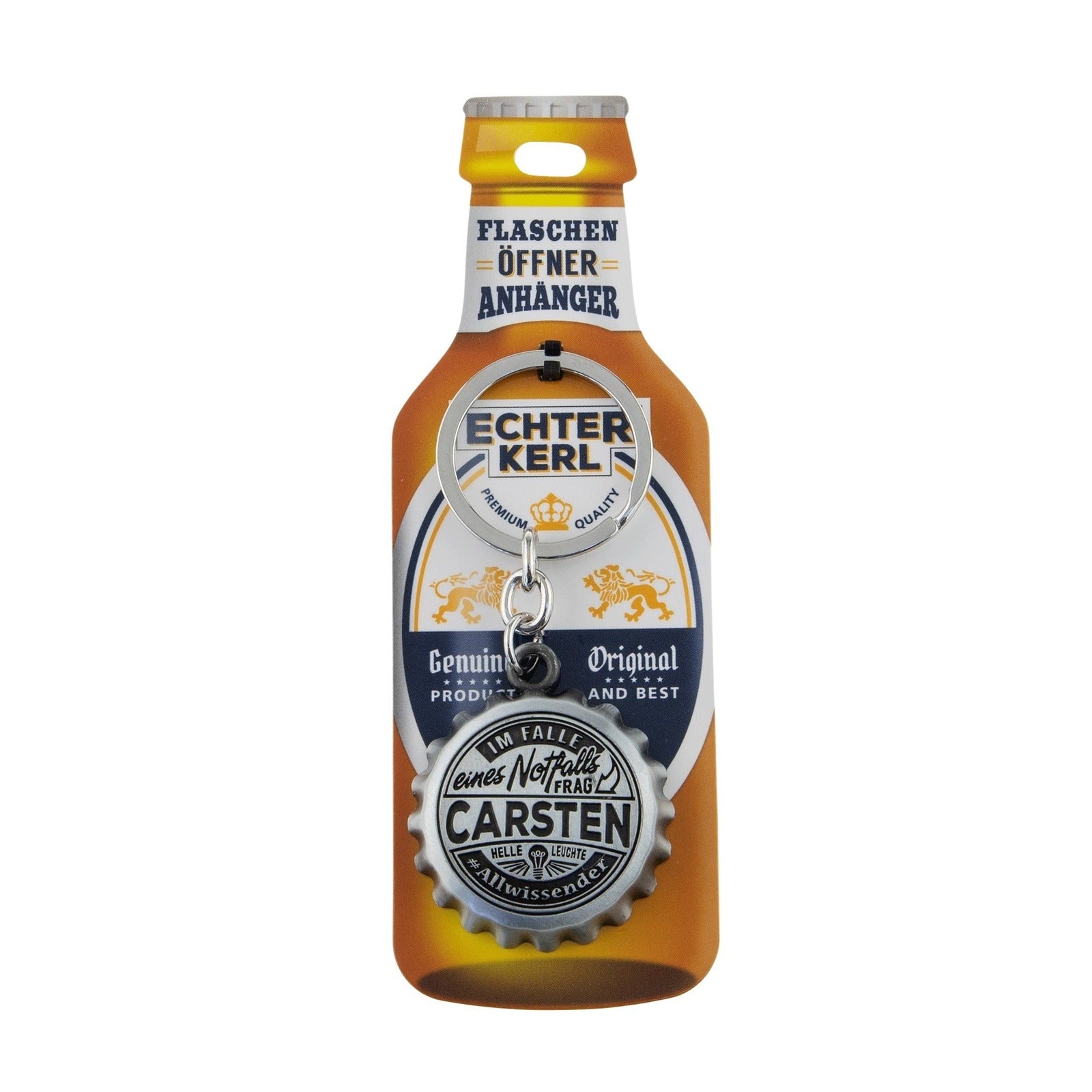 Schlüsselanhänger mit Flaschenöffner - Carsten