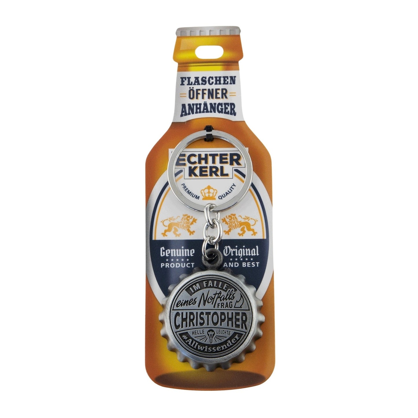 Schlüsselanhänger mit Flaschenöffner - Christopher