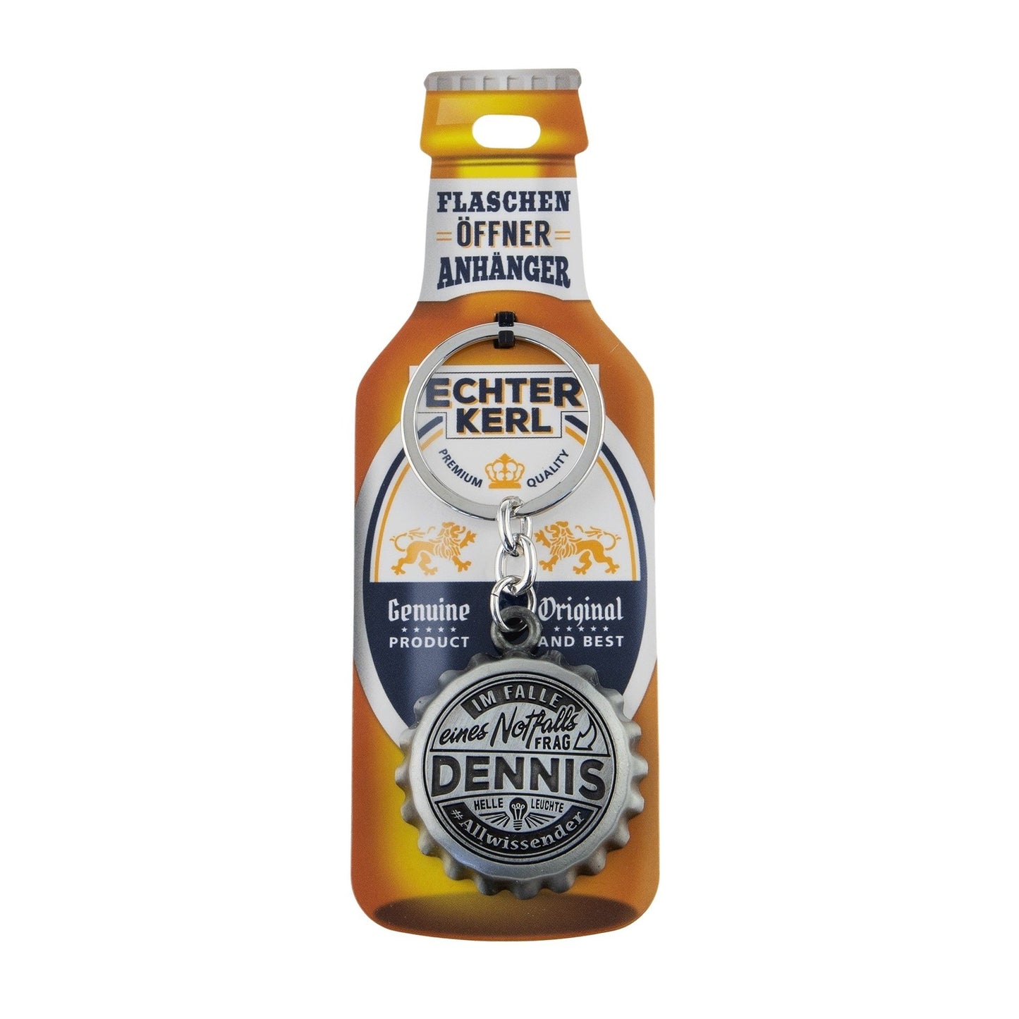 Schlüsselanhänger mit Flaschenöffner - Dennis