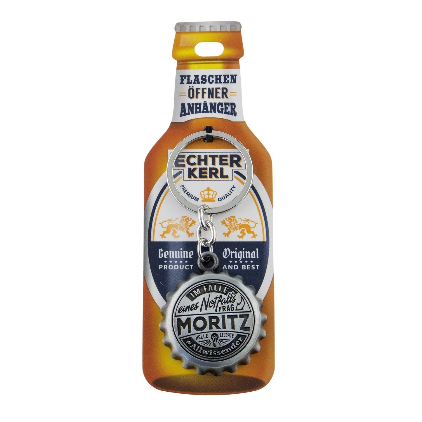 Schlüsselanhänger mit Flaschenöffner - Moritz