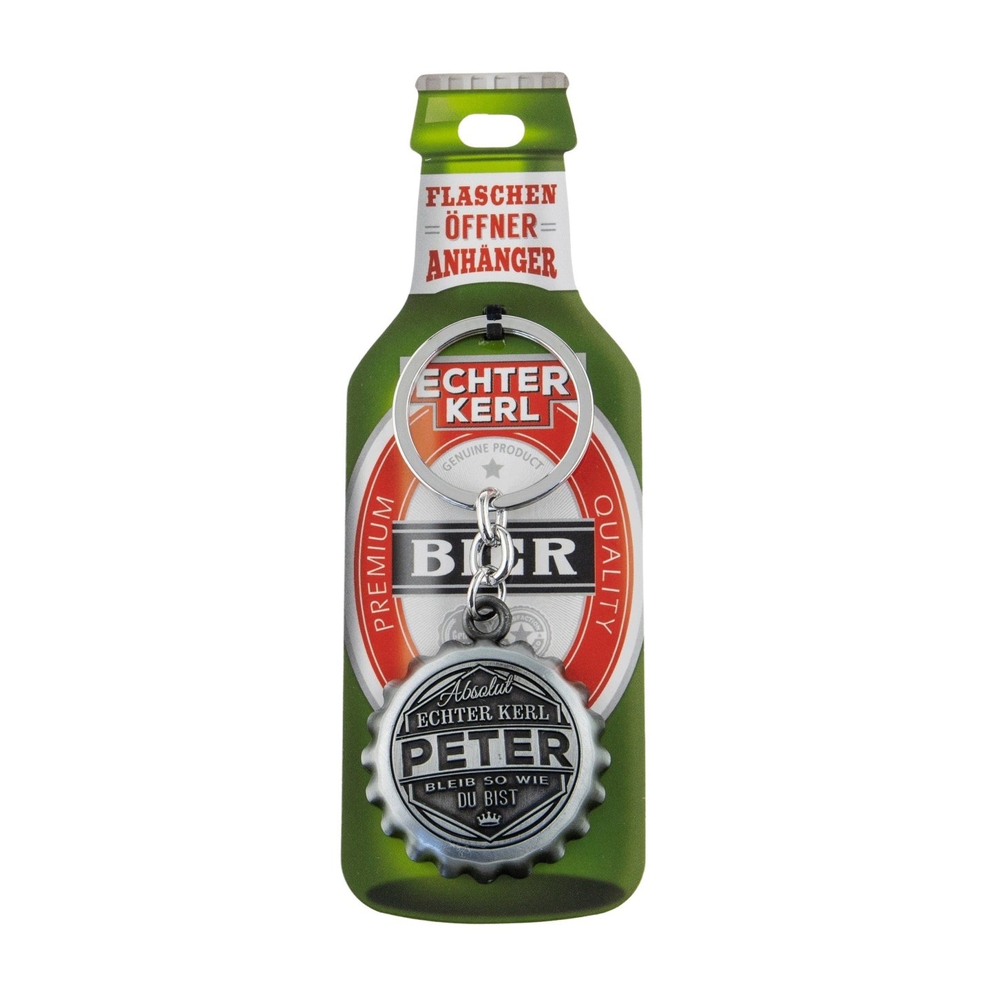 Schlüsselanhänger mit Flaschenöffner - Peter