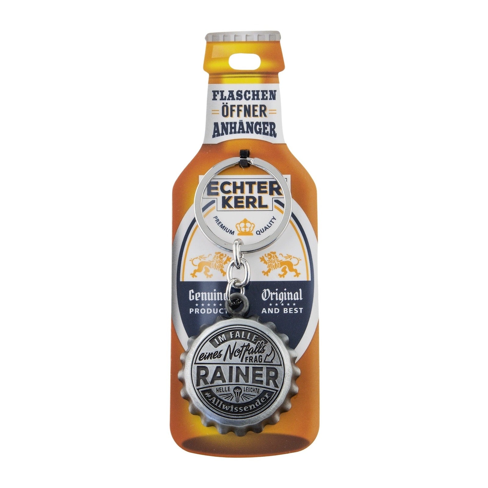 Schlüsselanhänger mit Flaschenöffner - Rainer