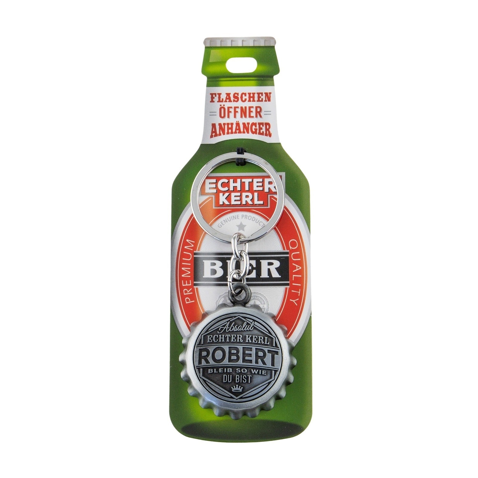 Schlüsselanhänger mit Flaschenöffner - Robert